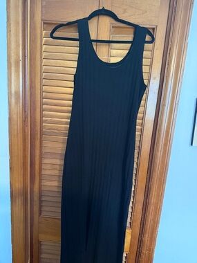 Workshop Republic Clothing Black Ribbed Tank Maxi Dress